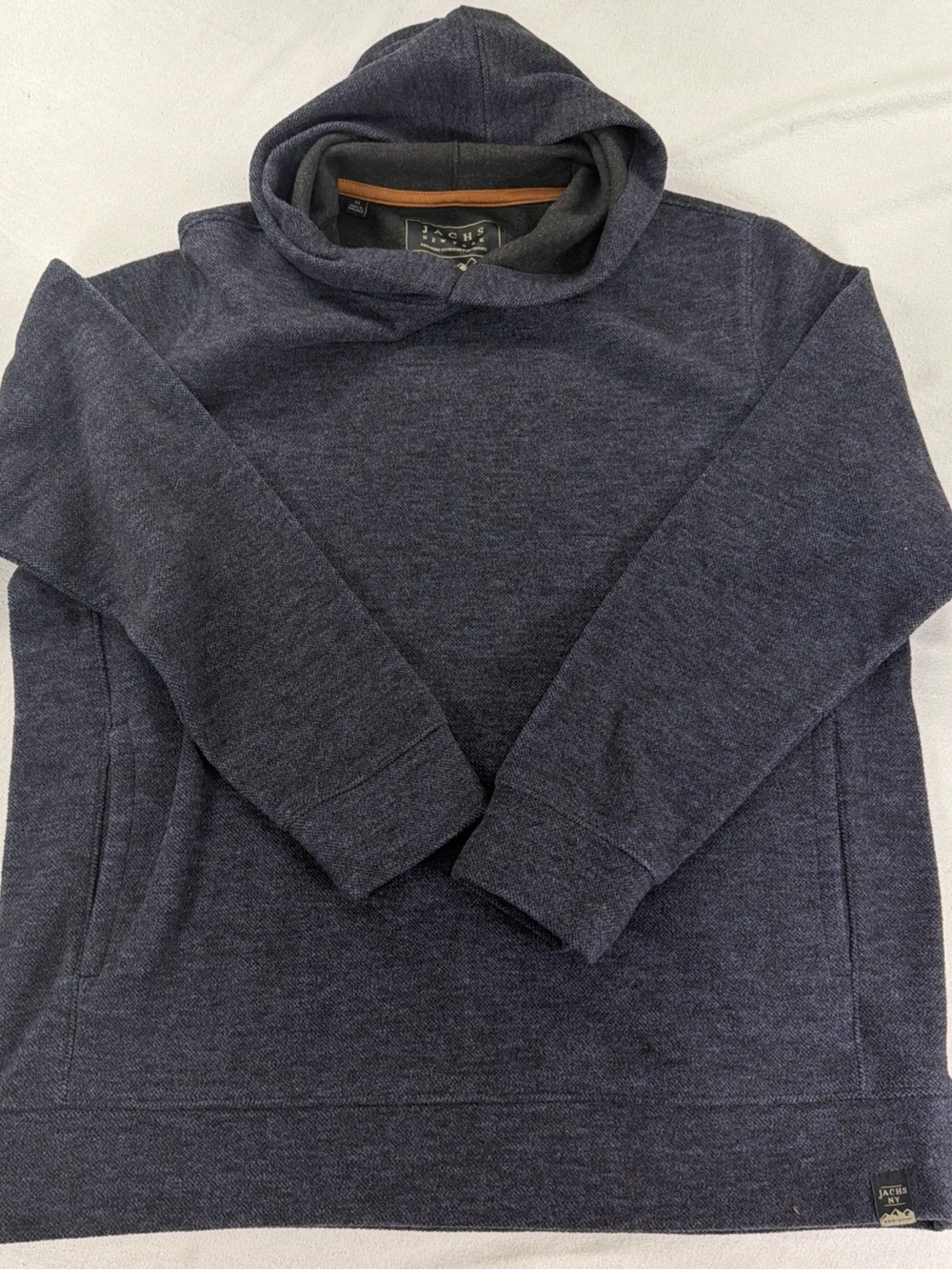 Jachs NY Mens Hoodie Gray Wool Blend Pullover Relaxed Fit Athleisure M - 1D